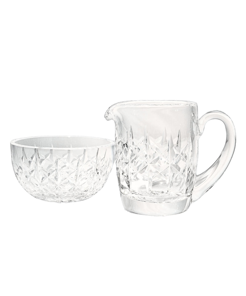 Waterford Crystal: Lismore Creamer & Open Sugar Set, 3.75"