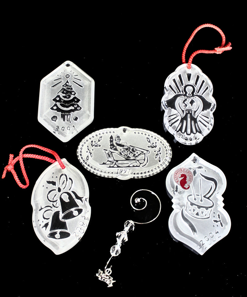 Waterford Crystal: Christmas Ornament Lot of 5, 5"