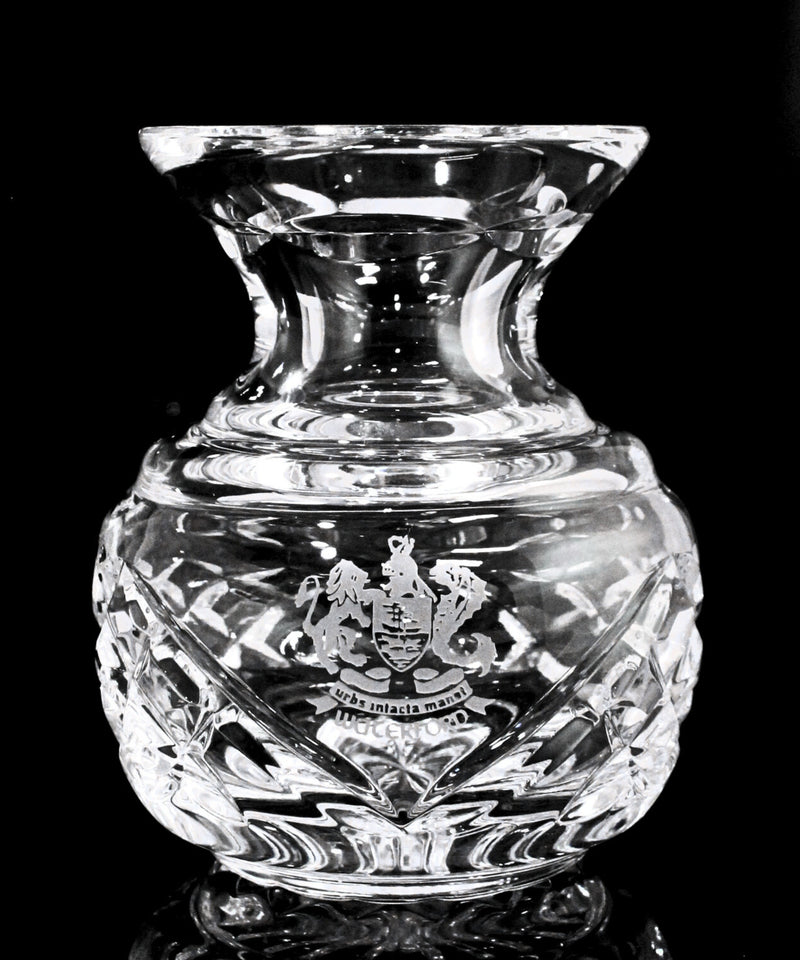 Waterford Crystal: Vases Posy Vase | Small, 3.75" | Engraved "Urbs Intacta Manet"
