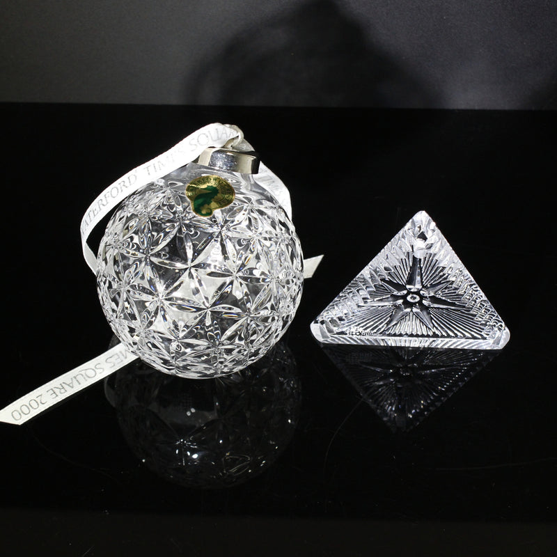 Lot of 2: Waterford Crystal 2000s Times Square Collection Ornaments