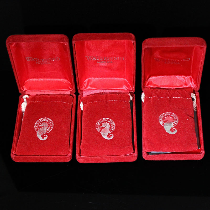Lot of 3: Waterford Crystal 1990-93 12 Days of Christmas Ornaments