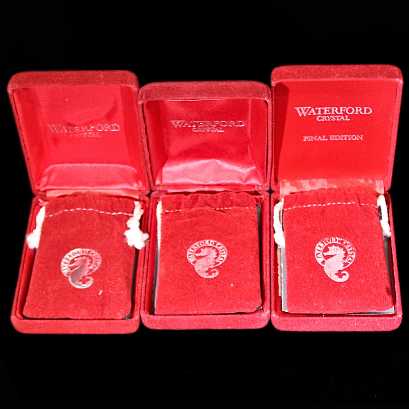 Lot of 3: Waterford Crystal 1993-95 12 Days of Christmas Ornaments