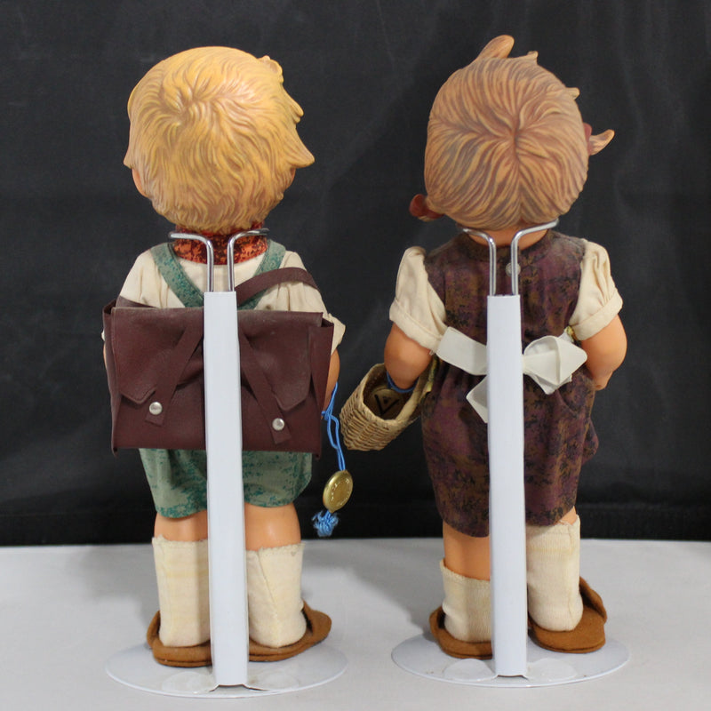 Lot of 2: 12" Hummel Plastic Dolls Schoolboy  + Unknown