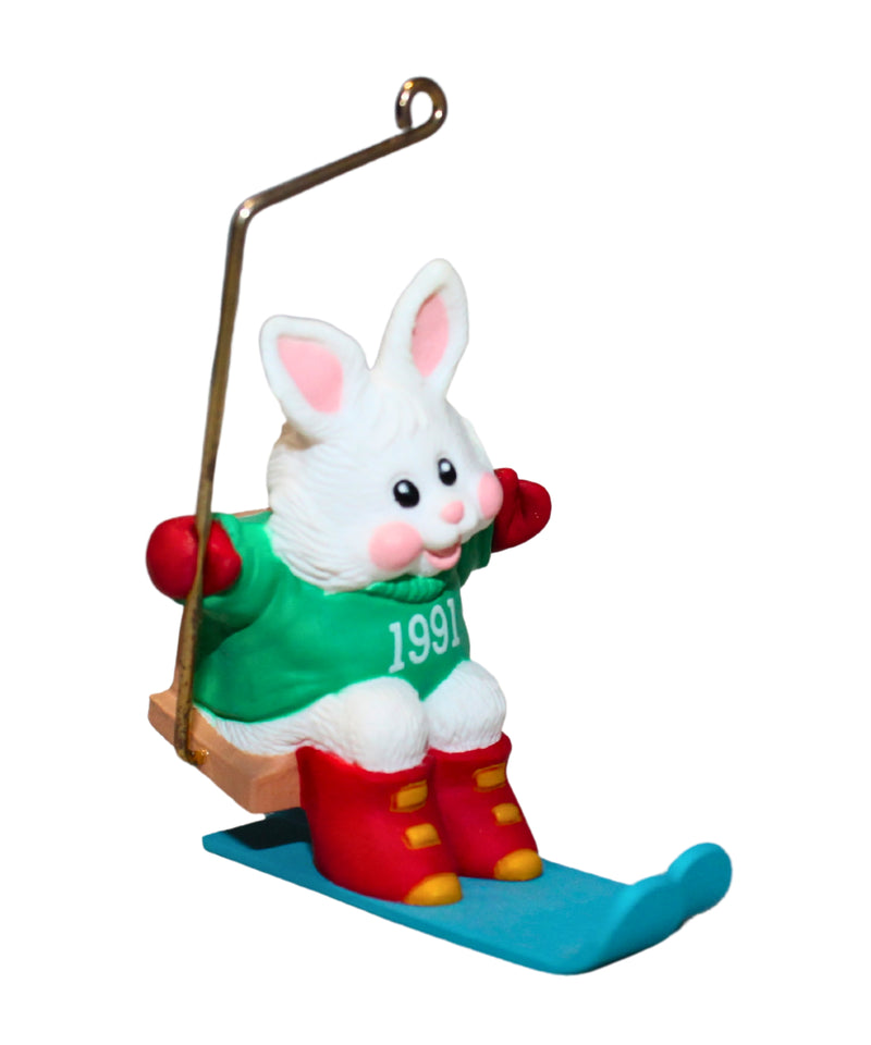Hallmark Ornament: 1991 Ski Lift Bunny  | QX5447